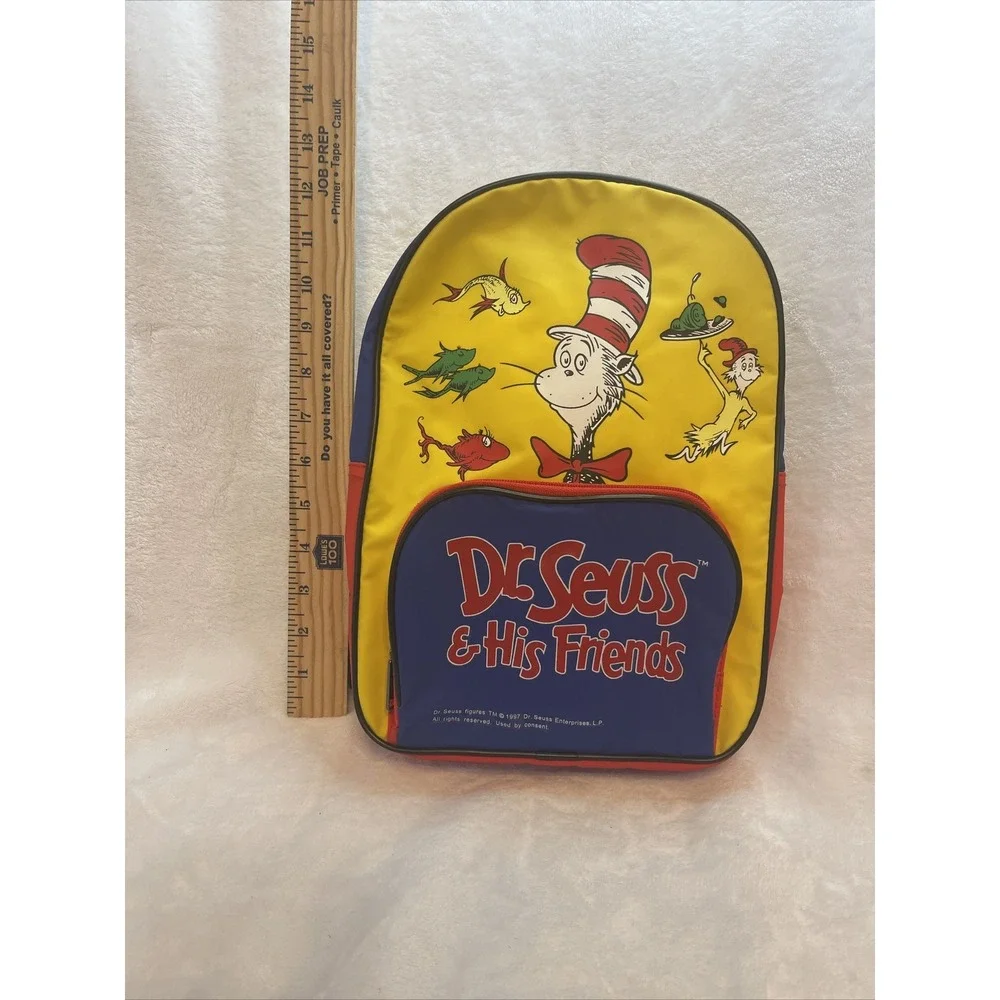 Dr. Seuss & His‎ Friends Backpack 1997 The Cat in the Hat Yellow Blue